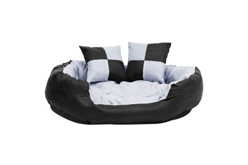Vändbar och tvättbar hundsäng grå och svart 85x70x20 cm - Grå - Sport & fritid - För djuren - För hund - Hundmöbler - Hundbädd & hundsäng