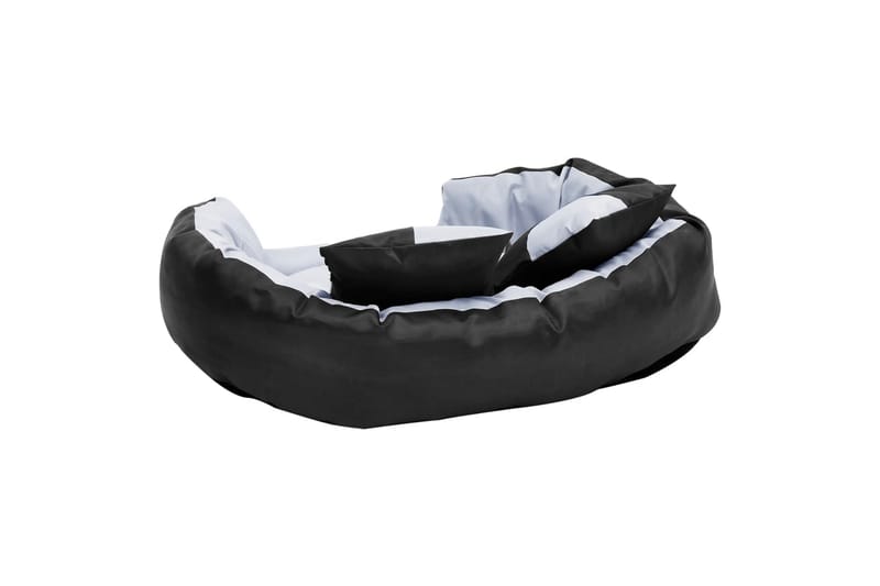Vändbar och tvättbar hundsäng grå och svart 85x70x20 cm - Grå - Sport & fritid - För djuren - För hund - Hundmöbler - Hundbädd & hundsäng