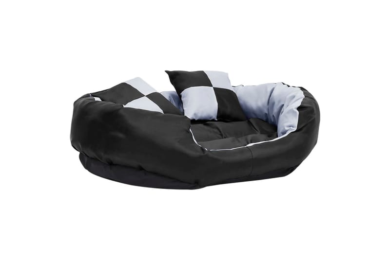 Vändbar och tvättbar hundsäng grå och svart 85x70x20 cm - Grå - Sport & fritid - För djuren - För hund - Hundmöbler - Hundbädd & hundsäng