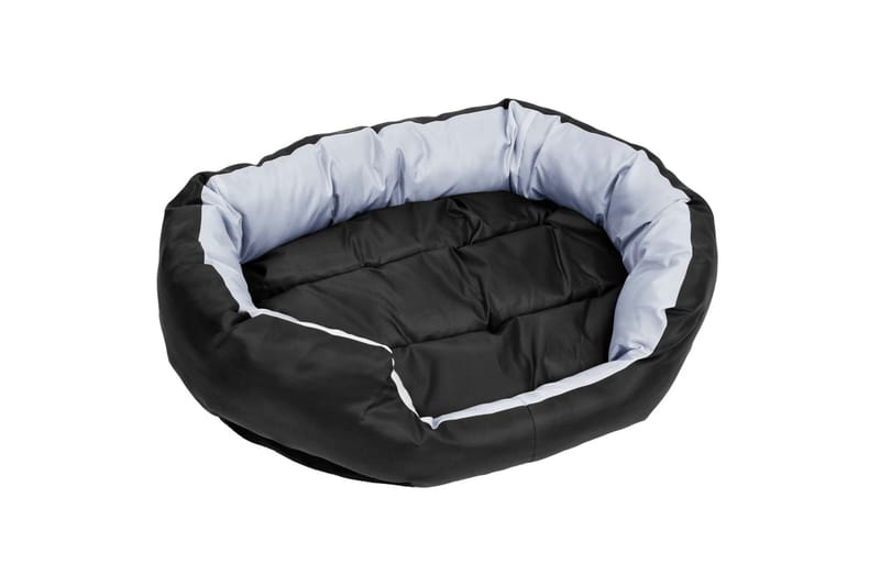 Vändbar och tvättbar hundsäng grå och svart 85x70x20 cm - Grå - Sport & fritid - För djuren - För hund - Hundmöbler - Hundbädd & hundsäng