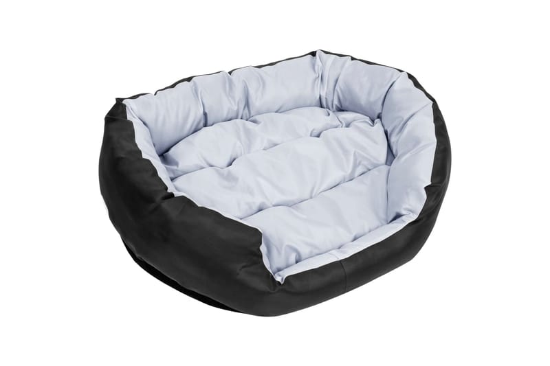 Vändbar och tvättbar hundsäng grå och svart 85x70x20 cm - Grå - Sport & fritid - För djuren - För hund - Hundmöbler - Hundbädd & hundsäng