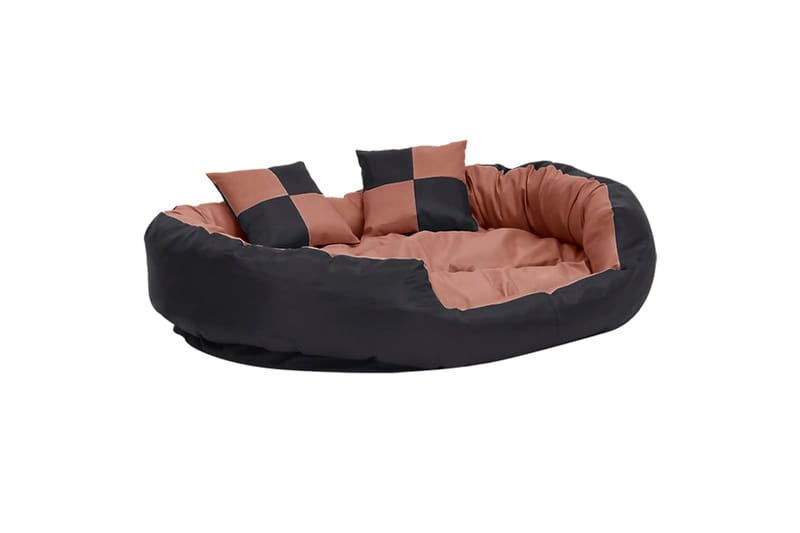 Vändbar och tvättbar hundsäng svart och brun 110 x 30 x 80 c - Svart - Sport & fritid - För djuren - För hund - Hundmöbler - Hundbädd & hundsäng