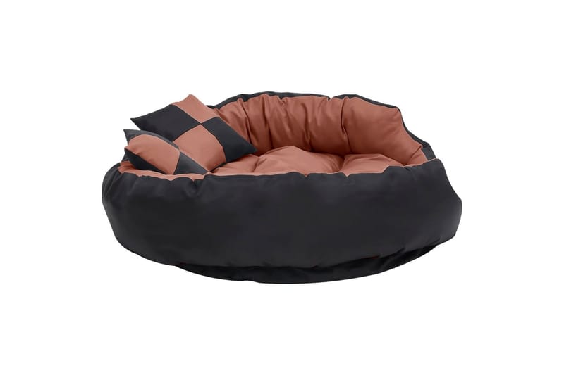 Vändbar och tvättbar hundsäng svart och brun 110 x 30 x 80 c - Svart - Sport & fritid - För djuren - För hund - Hundmöbler - Hundbädd & hundsäng