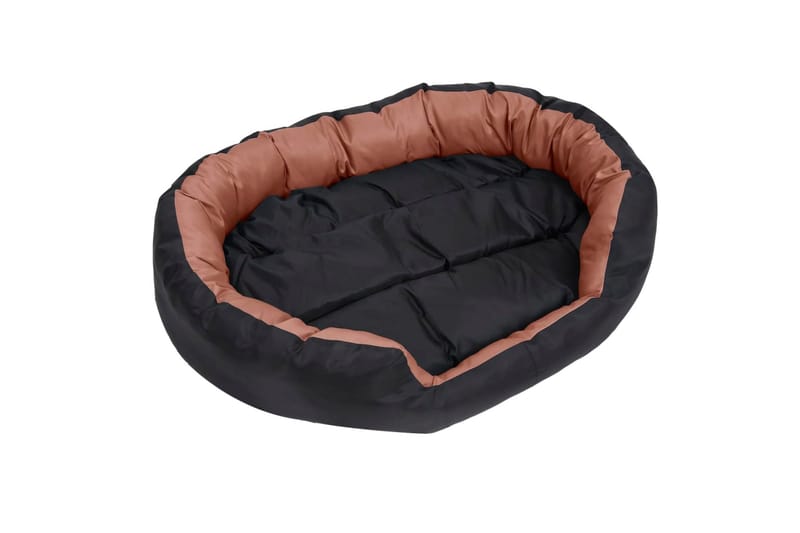 Vändbar och tvättbar hundsäng svart och brun 110 x 30 x 80 c - Svart - Sport & fritid - För djuren - För hund - Hundmöbler - Hundbädd & hundsäng
