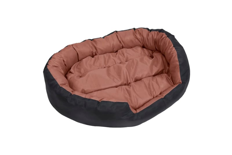 Vändbar och tvättbar hundsäng svart och brun 110 x 30 x 80 c - Svart - Sport & fritid - För djuren - För hund - Hundmöbler - Hundbädd & hundsäng