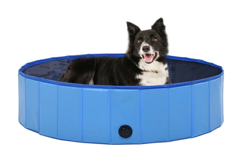 Hopfällbar hundpool blå 120x30 cm PVC - Sport & fritid - För djuren - För hund - Hundtillbehör & hundaccessoarer
