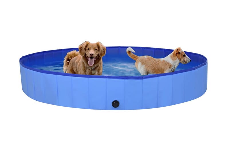 Hopfällbar hundpool blå 200x30 cm PVC - Sport & fritid - För djuren - För hund - Hundtillbehör & hundaccessoarer