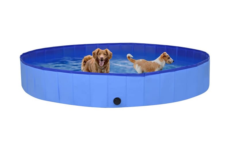 Hopfällbar hundpool blå 300x40 cm PVC - Hundleksak & gosedjur hund