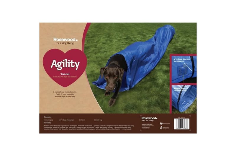 Agility Tunnel Ø60cm 5m Blå - Sport & fritid - För djuren - För hund - Hundträning & agility