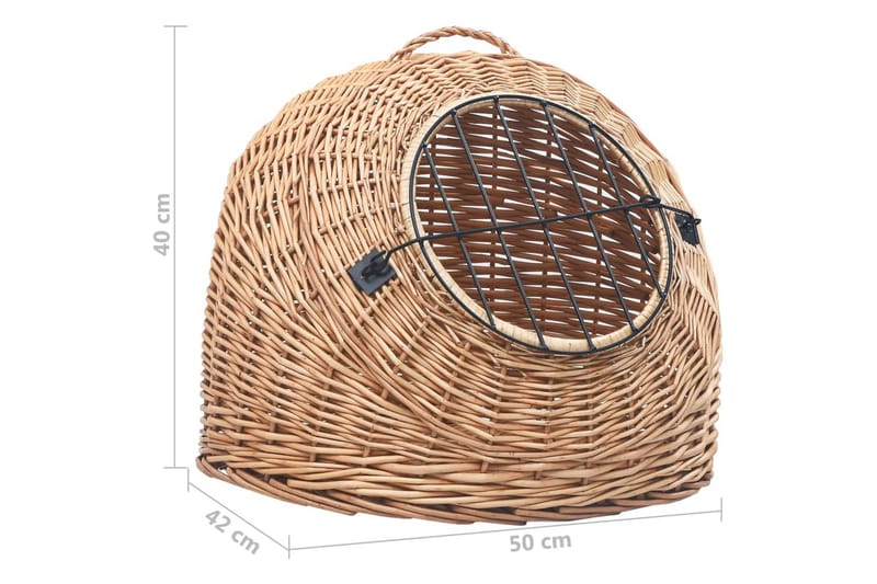 Kattbur 50x42x40 cm naturlig pil - Ljusbrun/Brun - Sport & fritid - För djuren - Katt - Kattbur & kattväska