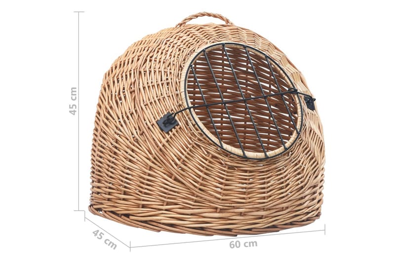 Kattbur 60x45x45 cm naturlig pil - Brun - Sport & fritid - För djuren - Katt - Kattbur & kattväska