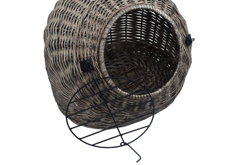 Kattbur grå 50x42x40 cm naturlig pil - Mörkgrå - Sport & fritid - För djuren - Katt - Kattbur & kattväska