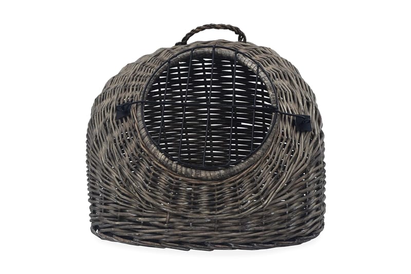 Kattbur grå 50x42x40 cm naturlig pil - Mörkgrå - Sport & fritid - För djuren - Katt - Kattbur & kattväska