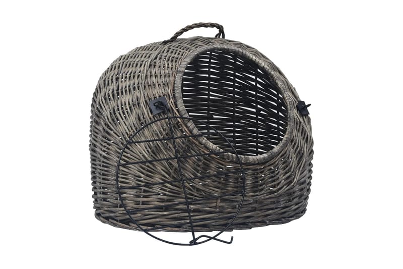Kattbur grå 50x42x40 cm naturlig pil - Mörkgrå - Sport & fritid - För djuren - Katt - Kattbur & kattväska