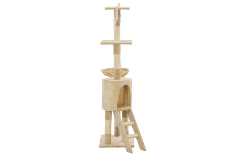 Katträd med klöspelare i sisal 138 cm beige - Beige - Sport & fritid - För djuren - Katt - Kattmöbler
