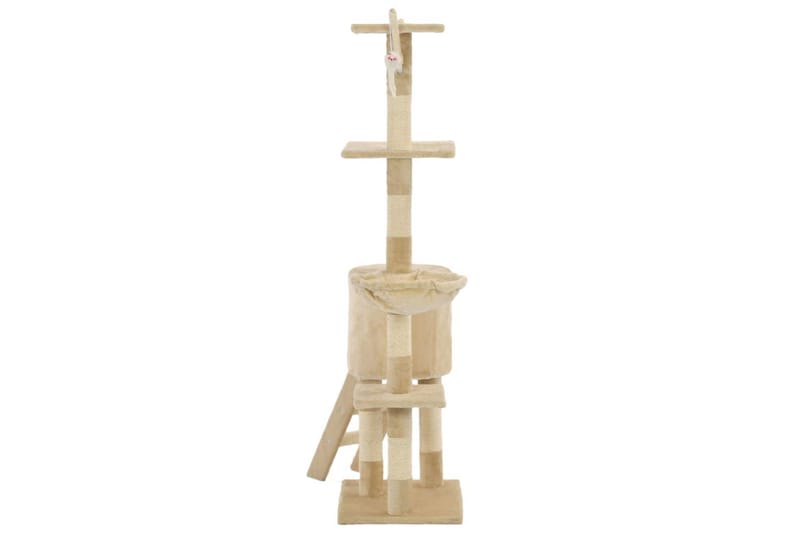 Katträd med klöspelare i sisal 138 cm beige - Beige - Sport & fritid - För djuren - Katt - Kattmöbler