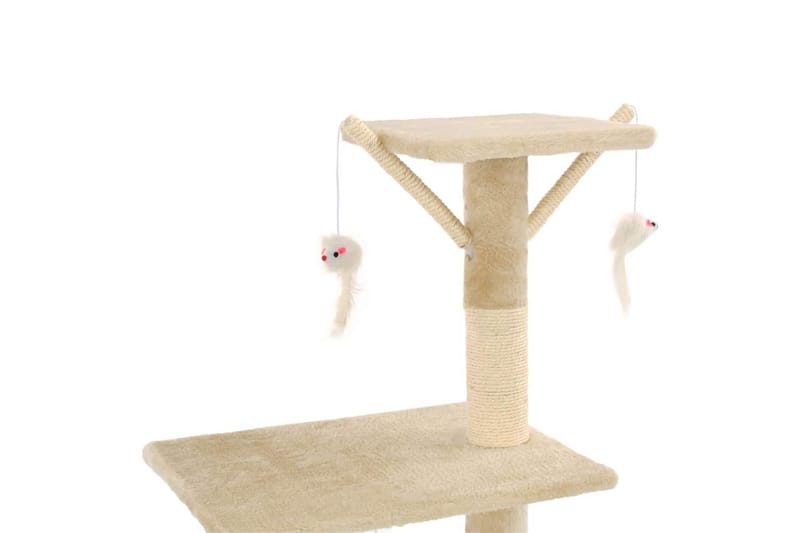 Katträd med klöspelare i sisal 138 cm beige - Beige - Kattmöbler