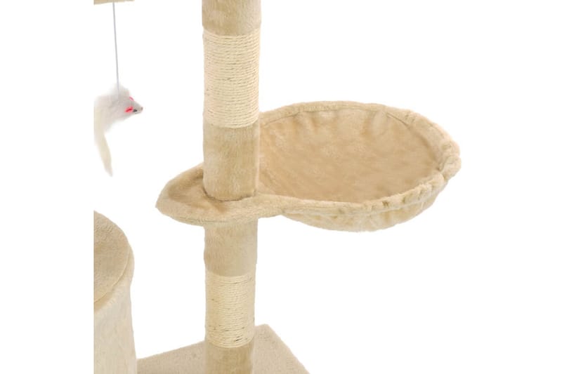 Katträd med klöspelare i sisal 138 cm beige - Beige - Sport & fritid - För djuren - Katt - Kattmöbler