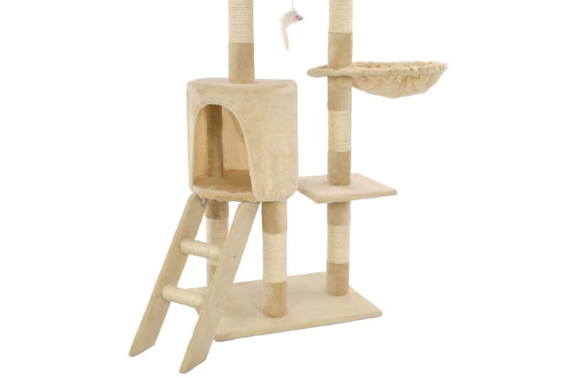 Katträd med klöspelare i sisal 138 cm beige - Beige - Sport & fritid - För djuren - Katt - Kattmöbler