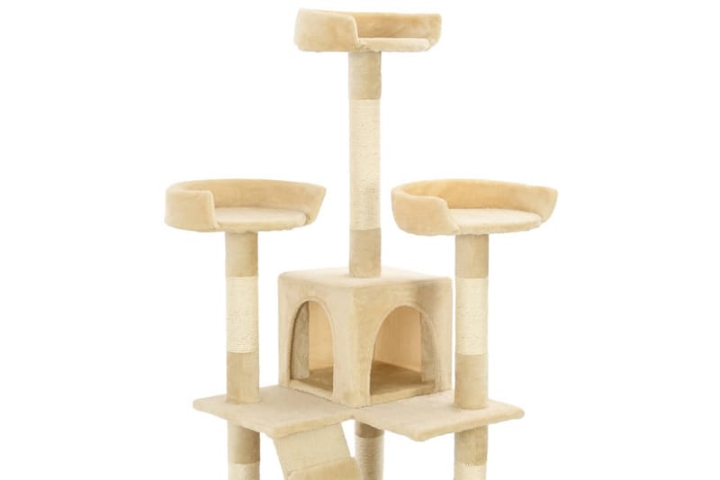 Katträd med klöspelare i sisal 170 cm beige - Beige - Sport & fritid - För djuren - Katt - Kattmöbler