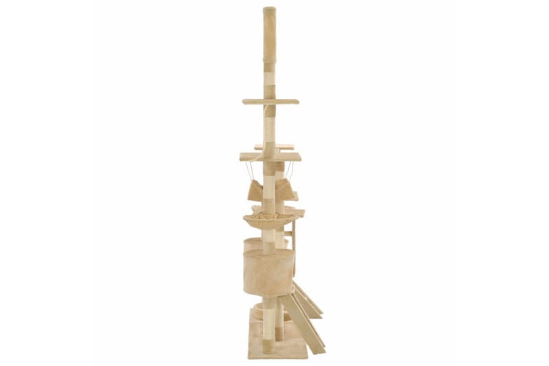 Katträd med klöspelare i sisal 230-250 cm beige - Sport & fritid - För djuren - Katt - Kattmöbler