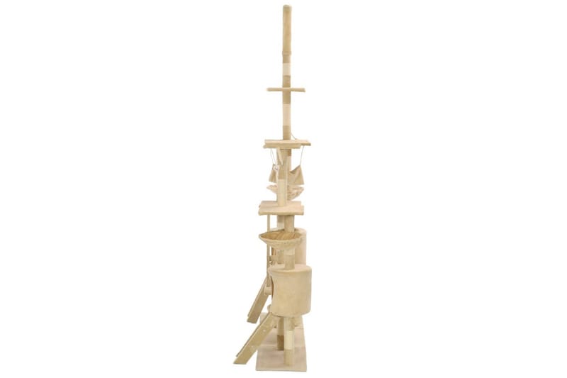 Katträd med klöspelare i sisal 230-250 cm beige - Sport & fritid - För djuren - Katt - Kattmöbler