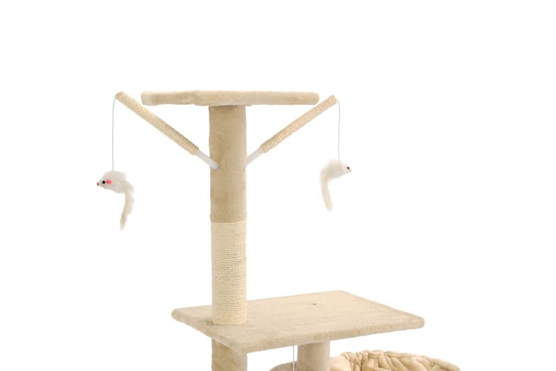 Katträd med klöspelare i sisal 230-250 cm beige - Sport & fritid - För djuren - Katt - Kattmöbler