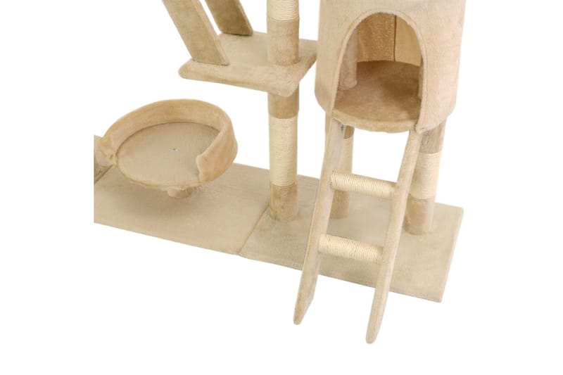 Katträd med klöspelare i sisal 230-250 cm beige - Sport & fritid - För djuren - Katt - Kattmöbler
