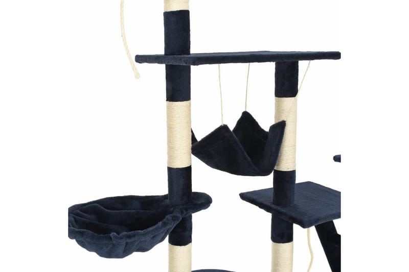 Katträd med klöspelare i sisal 230-250 cm blå - Blå - Sport & fritid - För djuren - Katt - Kattmöbler