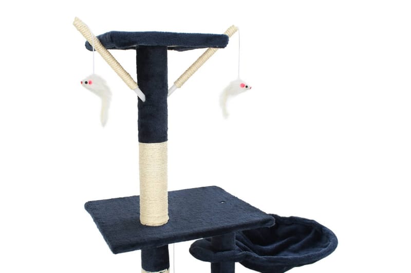 Katträd med klöspelare i sisal 230-250 cm blå - Blå - Sport & fritid - För djuren - Katt - Kattmöbler