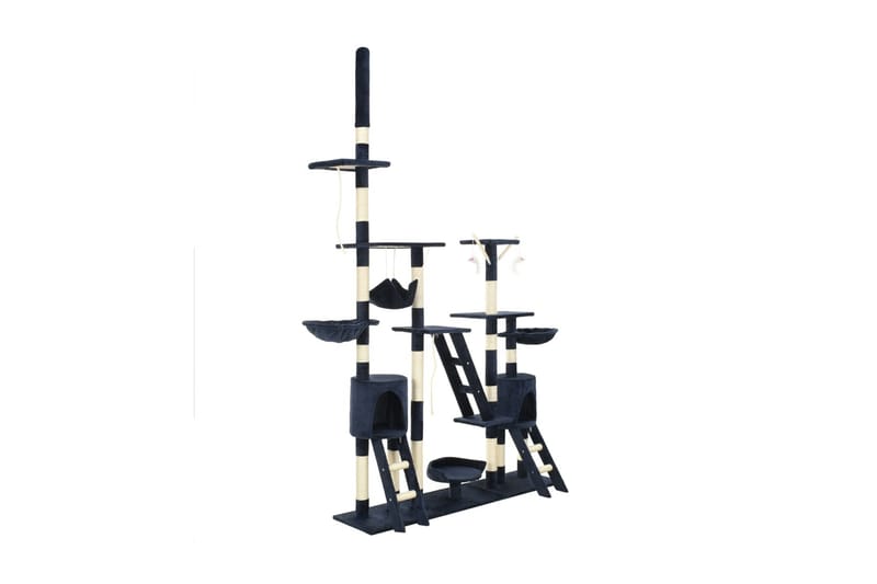 Katträd med klöspelare i sisal 230-250 cm blå - Blå - Sport & fritid - För djuren - Katt - Kattmöbler