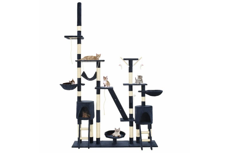 Katträd med klöspelare i sisal 230-250 cm blå - Blå - Sport & fritid - För djuren - Katt - Kattmöbler