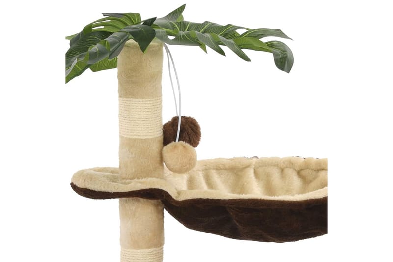Katträd med klöspelare i sisal 50 cm beige och brun - Flerfärgad - Sport & fritid - För djuren - Katt - Kattmöbler