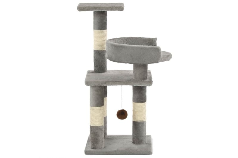 Katträd med klöspelare i sisal 65 cm grå - Ljusgrå - Sport & fritid - För djuren - Katt - Kattmöbler