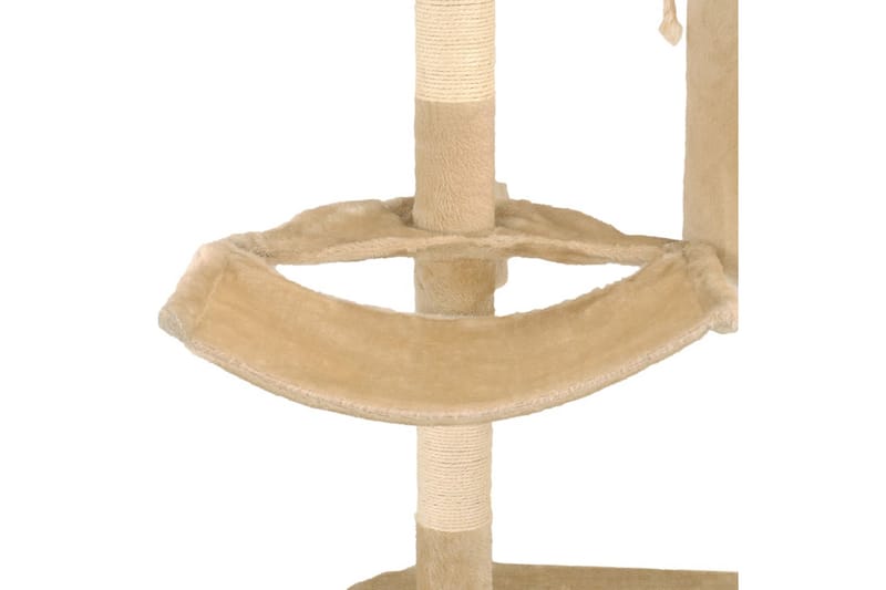 Katträd väggmonterat med klöspelare i sisal 194 cm beige - Beige - Sport & fritid - För djuren - Katt - Kattmöbler