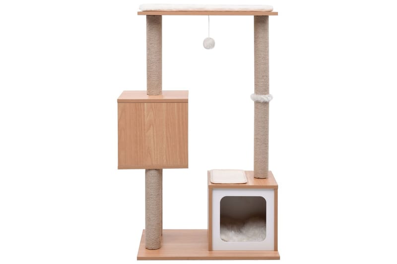 Klösträd med klösmatta i sisal 104 cm - Ljusbrun/Brun - Sport & fritid - För djuren - Katt - Kattmöbler - Klösträd & klösmöbler