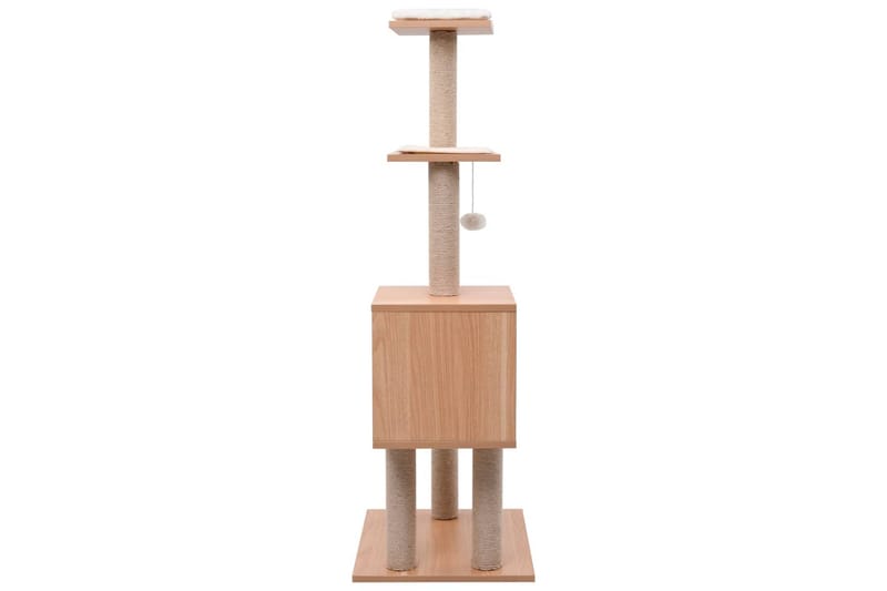 Klösträd med klösmatta i sisal 123 cm - Brun/Vit - Sport & fritid - För djuren - Katt - Kattmöbler - Klösträd & klösmöbler
