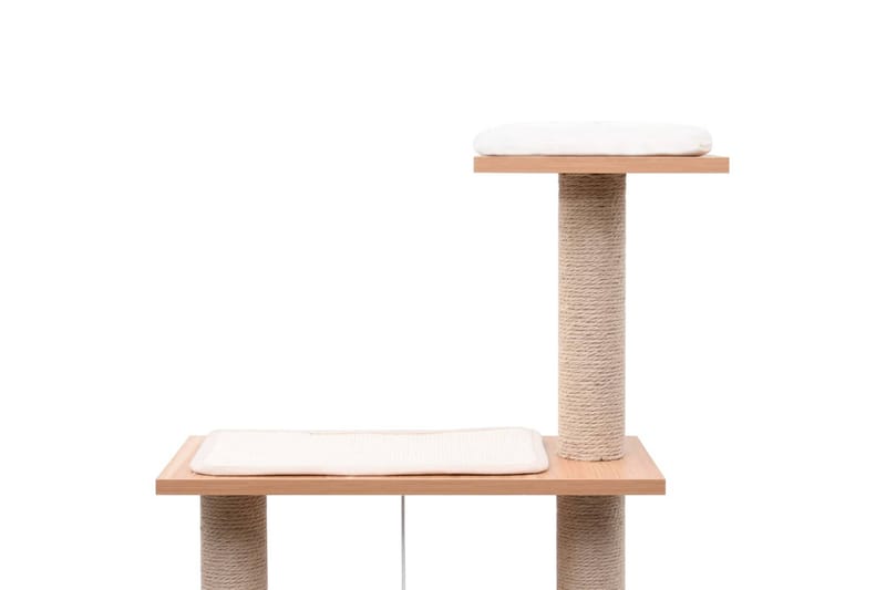 Klösträd med klösmatta i sisal 123 cm - Brun/Vit - Sport & fritid - För djuren - Katt - Kattmöbler - Klösträd & klösmöbler
