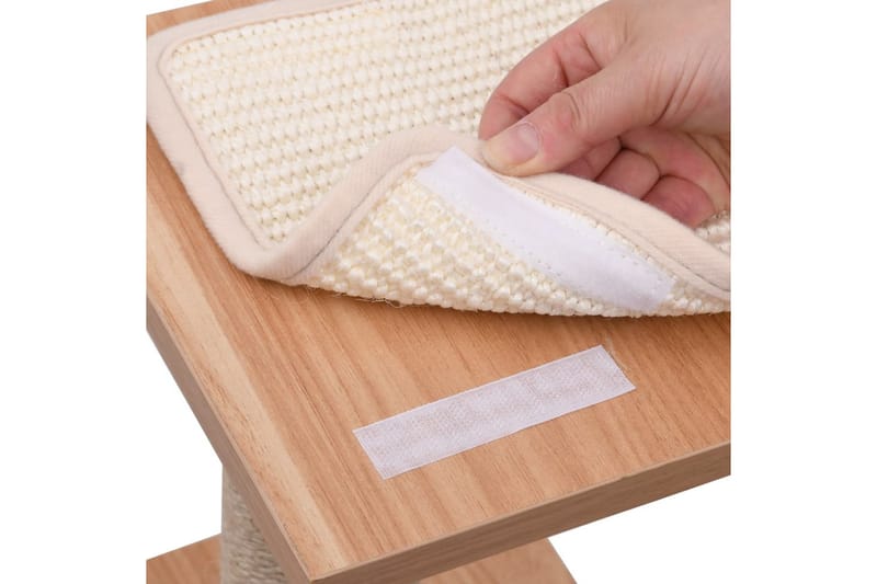 Klösträd med klösmatta i sisal 123 cm - Brun/Vit - Sport & fritid - För djuren - Katt - Kattmöbler - Klösträd & klösmöbler
