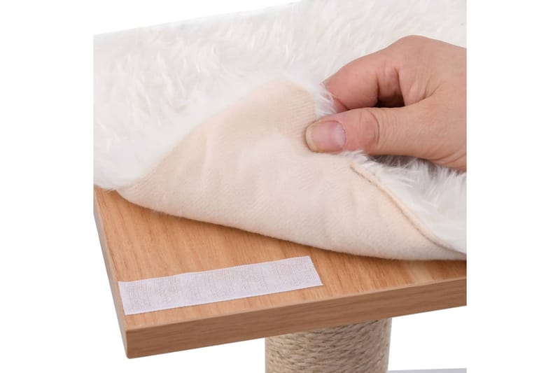 Klösträd med klösmatta i sisal 123 cm - Brun/Vit - Sport & fritid - För djuren - Katt - Kattmöbler - Klösträd & klösmöbler