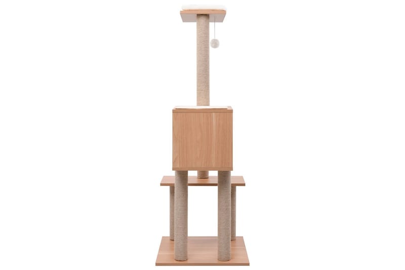 Klösträd med klösmatta i sisal 129 cm - Brun - Sport & fritid - För djuren - Katt - Kattmöbler - Klösträd & klösmöbler