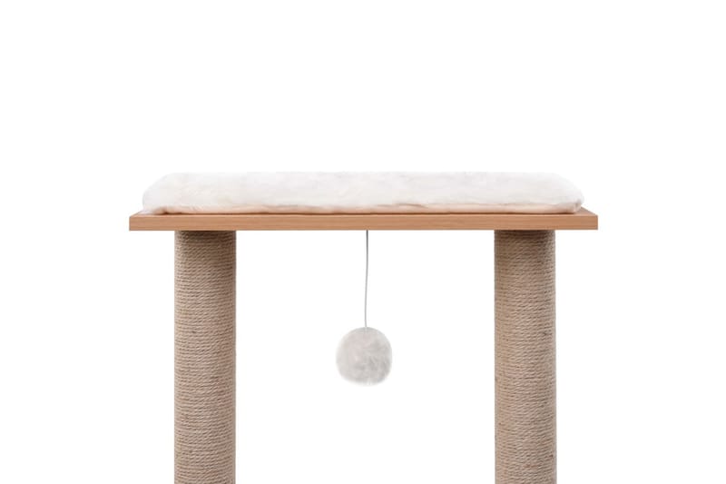 Klösträd med klösmatta i sisal 129 cm - Brun - Sport & fritid - För djuren - Katt - Kattmöbler - Klösträd & klösmöbler