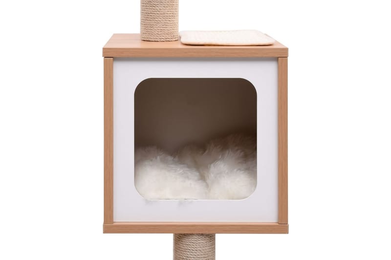 Klösträd med klösmatta i sisal 129 cm - Brun - Sport & fritid - För djuren - Katt - Kattmöbler - Klösträd & klösmöbler