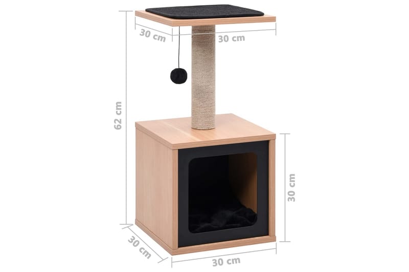 Klösträd med klösmatta i sisal 62 cm - Sport & fritid - För djuren - Katt - Kattmöbler - Klösträd & klösmöbler