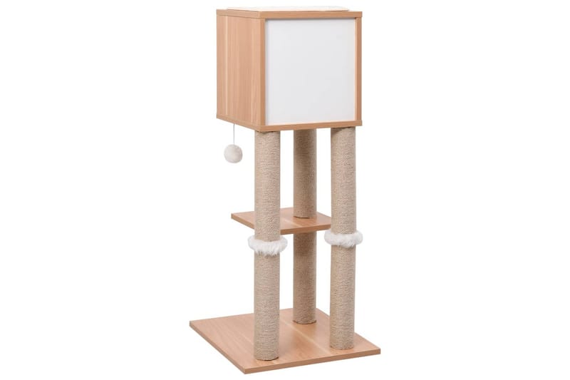 Klösträd med klösmatta i sisal 90 cm - Brun - Sport & fritid - För djuren - Katt - Kattmöbler - Klösträd & klösmöbler