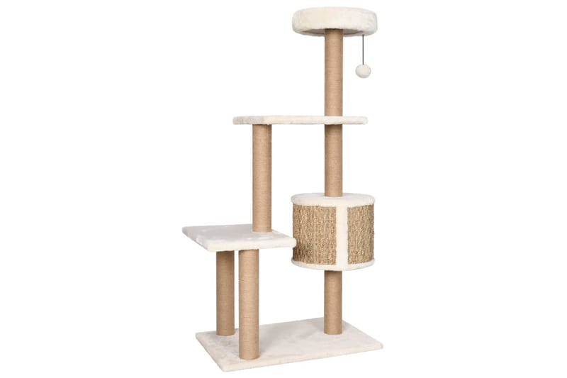 Klösträd med klöspelare 123 cm sjögräs - Beige - Sport & fritid - För djuren - Katt - Kattmöbler - Klösträd & klösmöbler