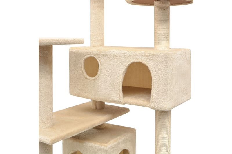 Klösträd med klöspelare i sisal 125 cm beige - Beige - Sport & fritid - För djuren - Katt - Kattmöbler