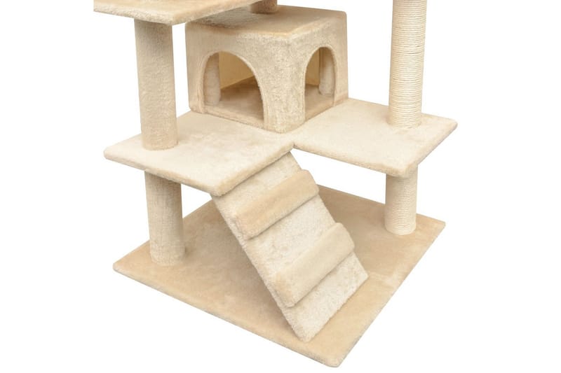 Klösträd med klöspelare i sisal 125 cm beige - Beige - Sport & fritid - För djuren - Katt - Kattmöbler
