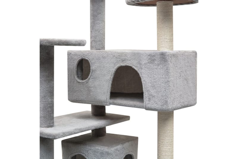 Klösträd med klöspelare i sisal 125 cm grå - Grå - Sport & fritid - För djuren - Katt - Kattmöbler