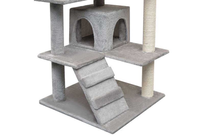 Klösträd med klöspelare i sisal 125 cm grå - Grå - Sport & fritid - För djuren - Katt - Kattmöbler